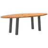 Eettafel Ovaal Massief Eikenhout Lichtbruin