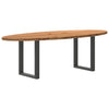 Eettafel Ovaal Massief Eikenhout Lichtbruin