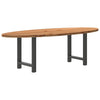 Eettafel Ovaal Massief Eikenhout Lichtbruin