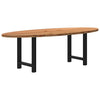 Eettafel Ovaal Massief Eikenhout Lichtbruin