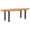 Eettafel Ovaal Massief Eikenhout Lichtbruin