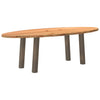 Eettafel Ovaal Massief Eikenhout Lichtbruin