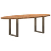 Eettafel Ovaal Massief Eikenhout Lichtbruin
