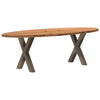 Eettafel Ovaal Massief Eikenhout Lichtbruin