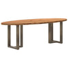 Eettafel Ovaal Massief Eikenhout Lichtbruin