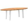 Eettafel Ovaal Massief Eikenhout Lichtbruin