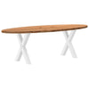 Eettafel Ovaal Massief Eikenhout Lichtbruin