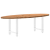 Eettafel Ovaal Massief Eikenhout Lichtbruin