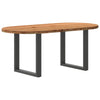 Eettafel Ovaal Massief Eikenhout Lichtbruin