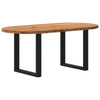 Eettafel Ovaal Massief Eikenhout Lichtbruin