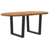 Eettafel Ovaal Massief Eikenhout Lichtbruin