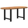 Eettafel Ovaal Massief Eikenhout Lichtbruin