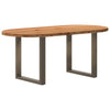 Eettafel Ovaal Massief Eikenhout Lichtbruin