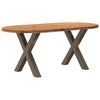 Eettafel Ovaal Massief Eikenhout Lichtbruin