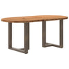 Eettafel Ovaal Massief Eikenhout Lichtbruin