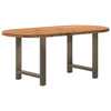 Eettafel Ovaal Massief Eikenhout Lichtbruin