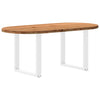 Eettafel Ovaal Massief Eikenhout Lichtbruin