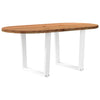 Eettafel Ovaal Massief Eikenhout Lichtbruin