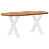 Eettafel Ovaal Massief Eikenhout Lichtbruin