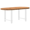 Eettafel Ovaal Massief Eikenhout Lichtbruin