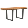 Eettafel Ovaal Massief Eikenhout Lichtbruin