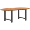 Eettafel Ovaal Massief Eikenhout Lichtbruin