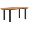 Eettafel Ovaal Massief Eikenhout Lichtbruin