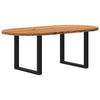 Eettafel Ovaal Massief Eikenhout Lichtbruin
