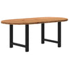 Eettafel Ovaal Massief Eikenhout Lichtbruin
