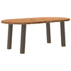 Eettafel Ovaal Massief Eikenhout Lichtbruin