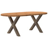 Eettafel Ovaal Massief Eikenhout Lichtbruin