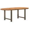 Eettafel Ovaal Massief Eikenhout Lichtbruin
