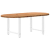 Eettafel Ovaal Massief Eikenhout Lichtbruin