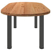 Eettafel Ovaal Massief Eikenhout Lichtbruin