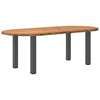 Eettafel Ovaal Massief Eikenhout Lichtbruin