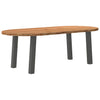 Eettafel Ovaal Massief Eikenhout Lichtbruin