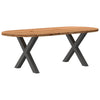 Eettafel Ovaal Massief Eikenhout Lichtbruin