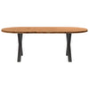 Eettafel Ovaal Massief Eikenhout Lichtbruin