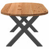 Eettafel Ovaal Massief Eikenhout Lichtbruin