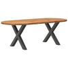 Eettafel Ovaal Massief Eikenhout Lichtbruin
