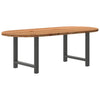 Eettafel Ovaal Massief Eikenhout Lichtbruin