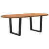Eettafel Ovaal Massief Eikenhout Lichtbruin