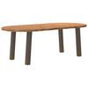 Eettafel Ovaal Massief Eikenhout Lichtbruin