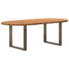 Eettafel Ovaal Massief Eikenhout Lichtbruin