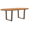 Eettafel Ovaal Massief Eikenhout Lichtbruin