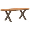 Eettafel Ovaal Massief Eikenhout Lichtbruin