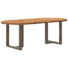 Eettafel Ovaal Massief Eikenhout Lichtbruin
