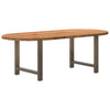 Eettafel Ovaal Massief Eikenhout Lichtbruin