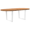 Eettafel Ovaal Massief Eikenhout Lichtbruin