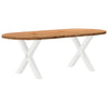 Eettafel Ovaal Massief Eikenhout Lichtbruin